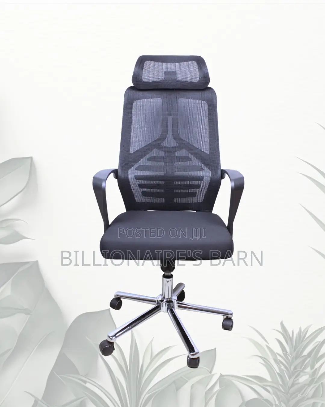 High Back Mesh Office Chair | Plush Nylon Castors