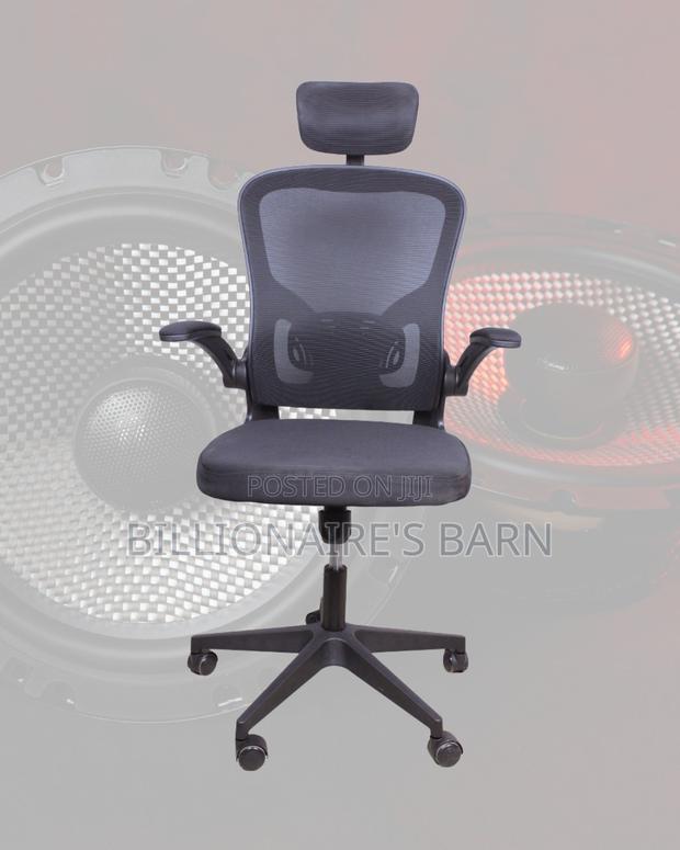 Adjustable Grey Ergonomic Office Chair | Lumbar Support - thumbnail 3