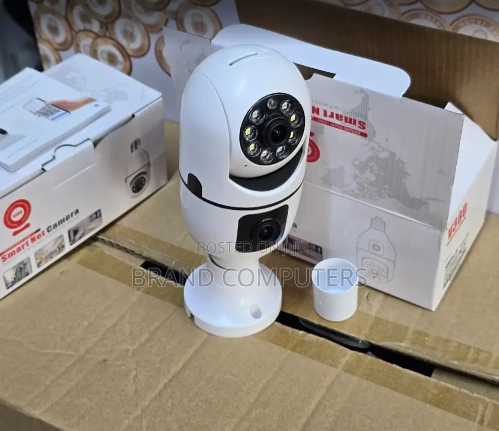 Dual-Lens Bulb Camera Two Cameras 360-Degree Wireless Bulb Camera