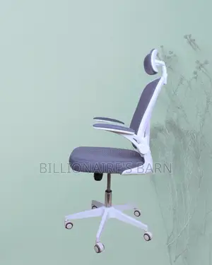 White Ergonomic Office Chair | Quiet-Roll Nylon Castors