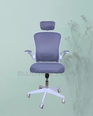 White Ergonomic Office Chair | Quiet-Roll Nylon Castors