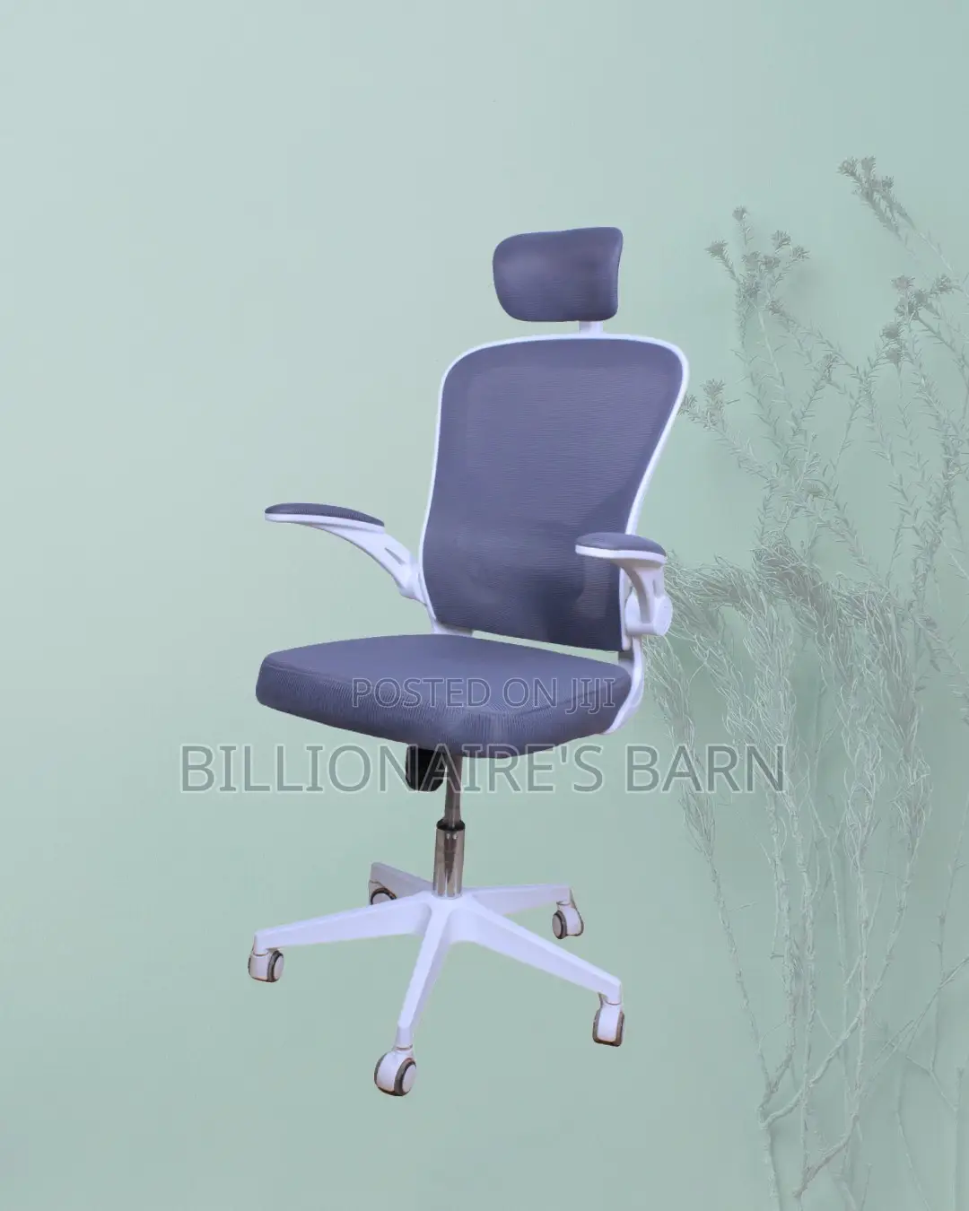White Ergonomic Office Chair | Quiet-Roll Nylon Castors