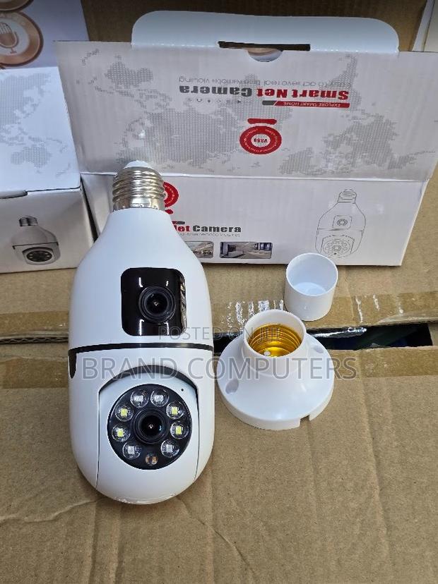 V380 Bulb Wifi Indoor Camera Dual Lens