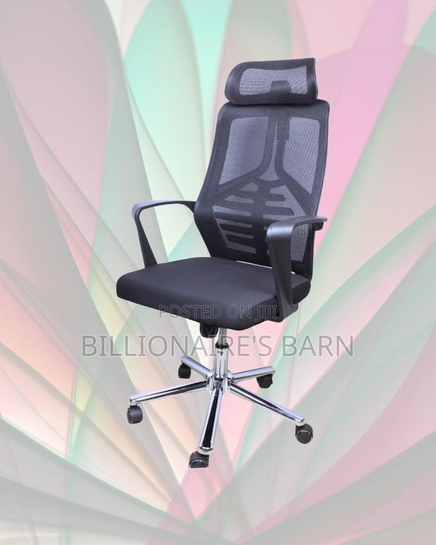 Space-Saving High Back Mesh Office Chair | Lumbar Support - thumbnail 2