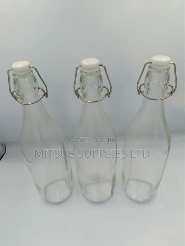8 Clear Glass Water Bottle 500ml For Brewing With White Lid - thumbnail 6