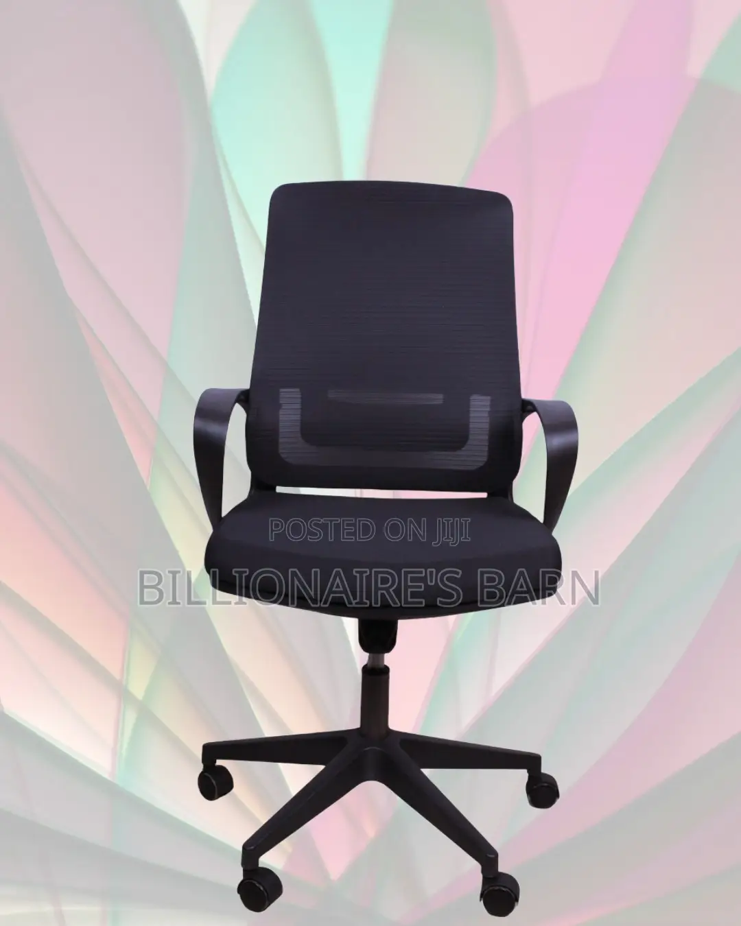 Quiet-Roll Black Ergonomic Mesh Office Chair — Smooth-Rolling Mobility
