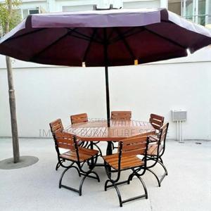 Garden Umbrella | Gazebo a Polished Wooden 6 Seater Garden Umbrella