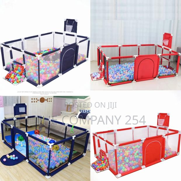*Play Pen for Kid.30 Balls Inside *Colours Blue ,Red ,Grey* - thumbnail 3