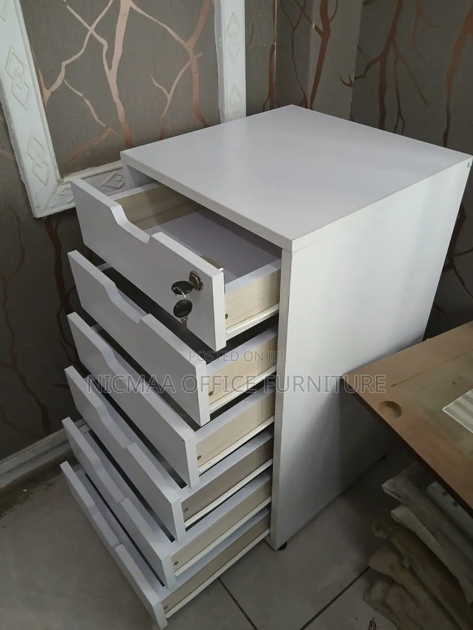 6-Drawers Secure Stylish Storage Solution Cabinet