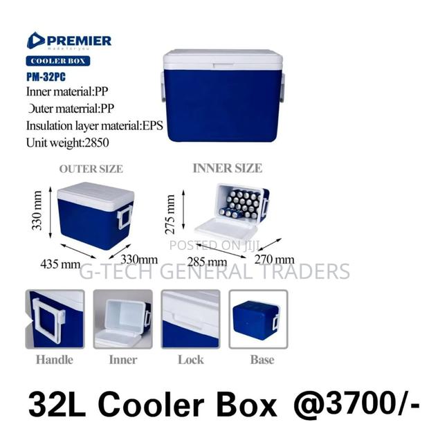 Premier 32l Large Capacity Cooler Box/Freshness Box