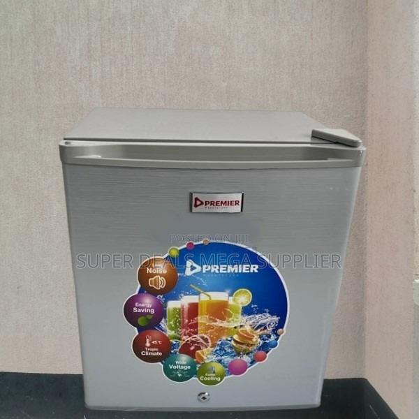 Energy Saving Compact 50 Litres Mini Fridge Lockable Door Silvery - main view