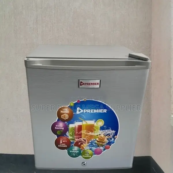Energy Saving Compact 50 Litres Mini Fridge Lockable Door Silvery