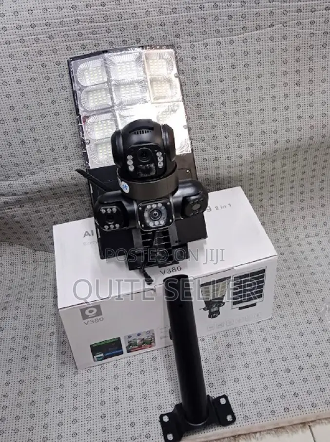Solar Light 6mp 3 Lens Wireless Solar Panel Security Camera V380