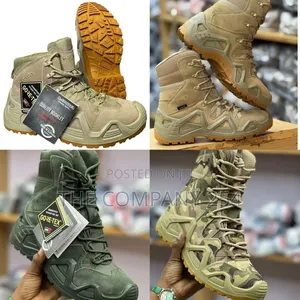 Quality Original Leather Desert Military Hiking Lowa Low , High Boots