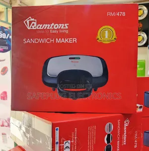 Rm/478 - Ramtons Electric Sandwich Maker - Non-Stick Heating Plate