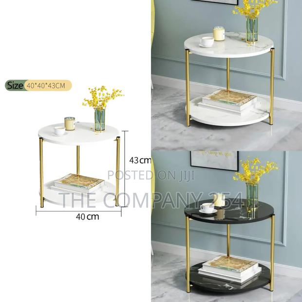 Round Square Slides Home Office Coffee Table