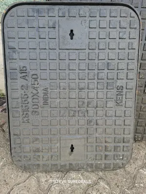 Manhole Cover, Cast Iron, Solid Top, Single Seal, 600mm X 450mm, A15