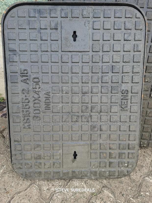 Manhole Cover, Cast Iron, Solid Top, Single Seal, 600mm X 450mm, A15 - thumbnail 2