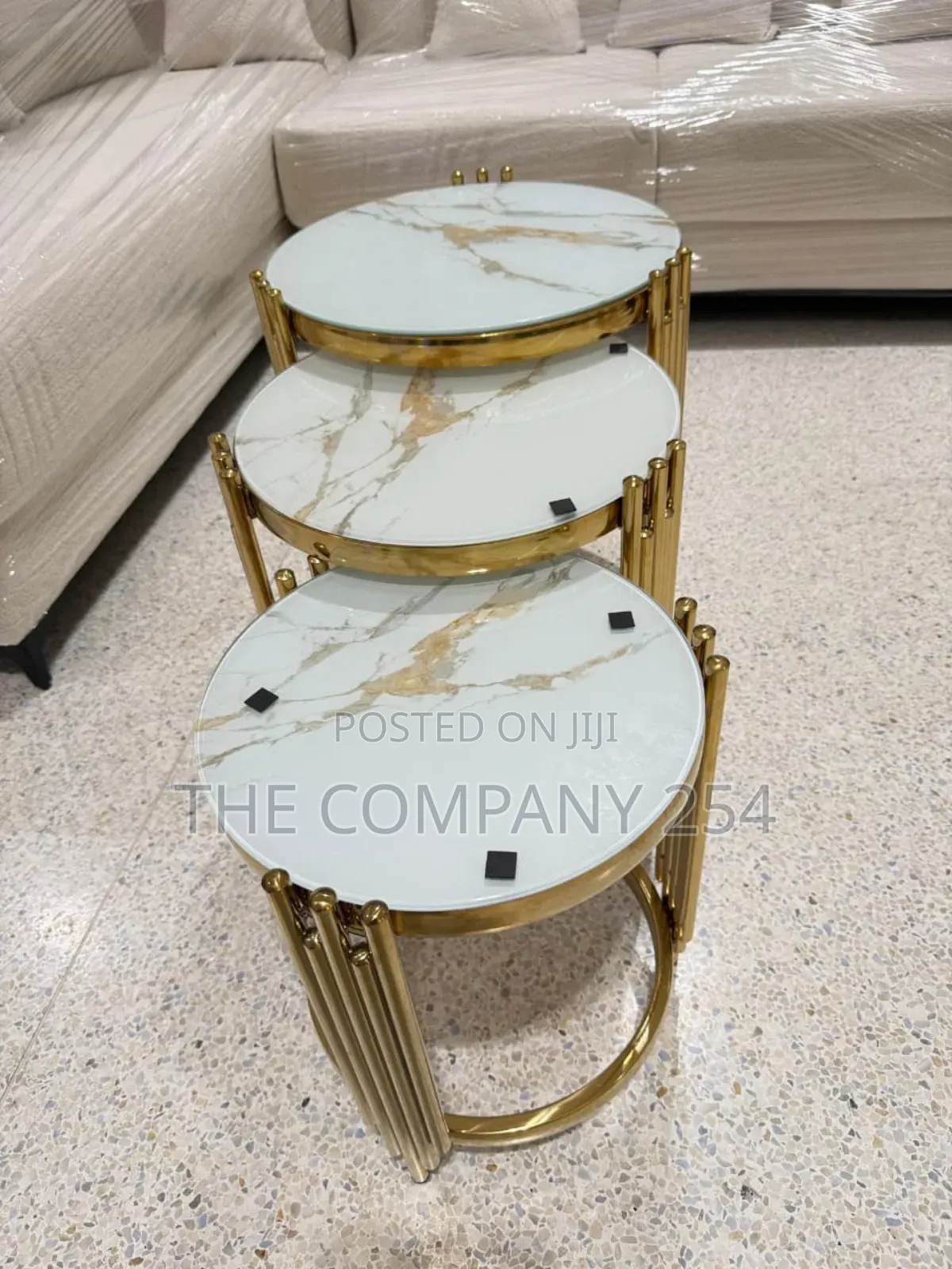 Three Ni 1 Executive Marble Nesting Coffee Table