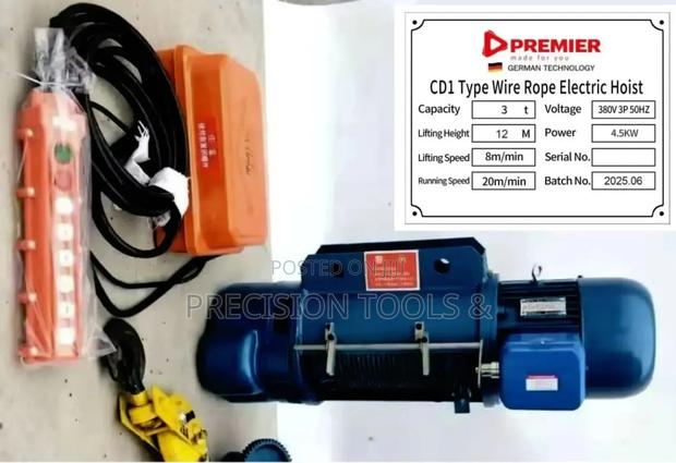 Brand New 3 Tonne Hoist Machine