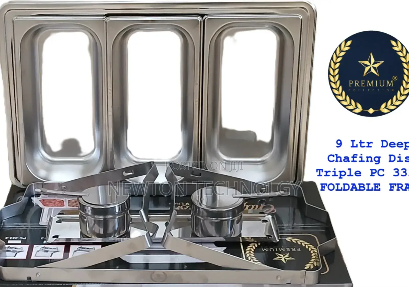 9ltr Foldable Cheffing Dish 
Triple Compartment 
 at 