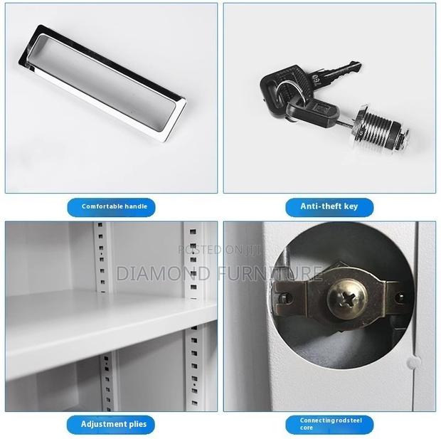2-Door Full Glass Metallic Office Filing Cabinet - thumbnail 7