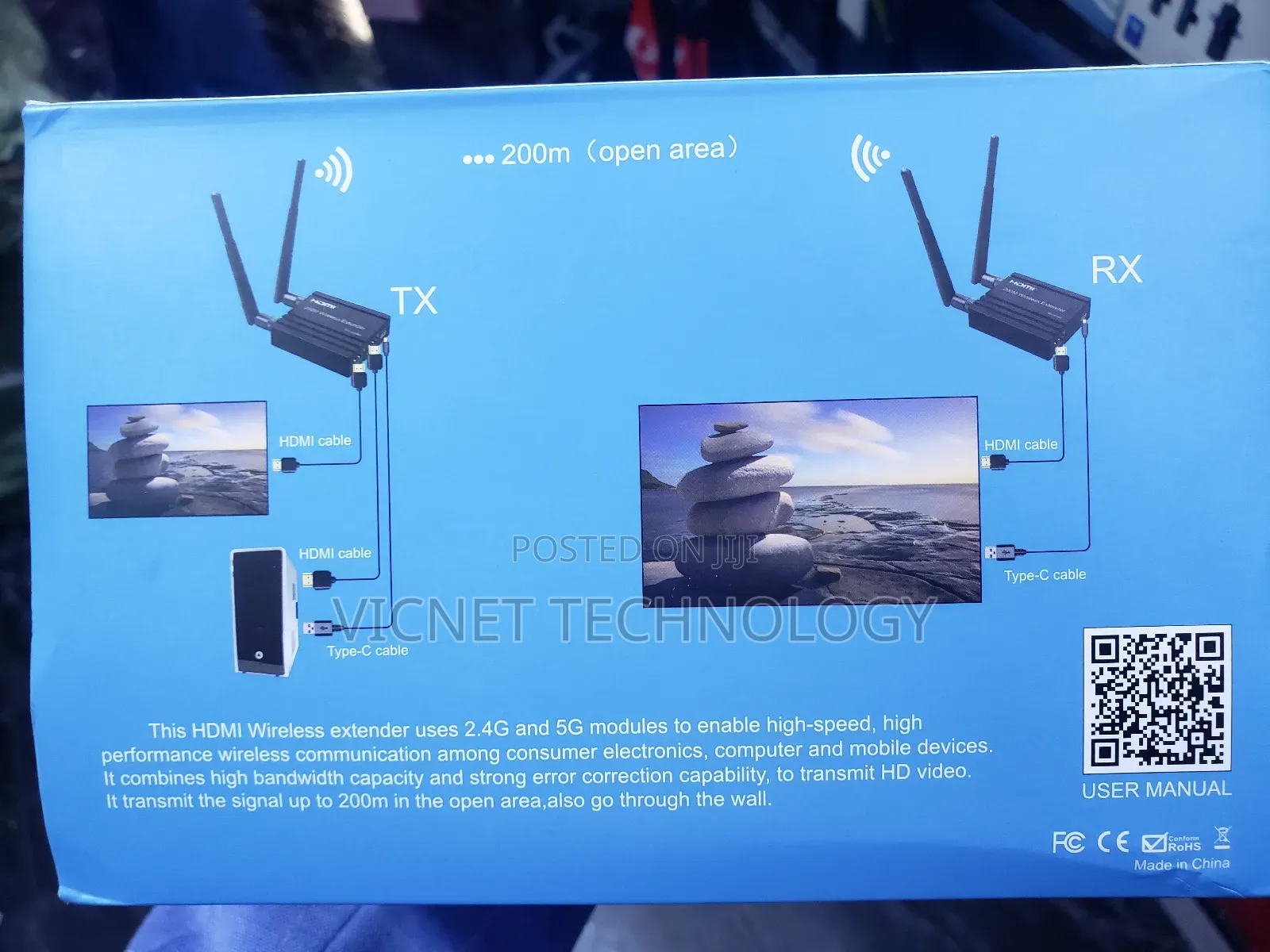 2.4g 5g Full Hd 200 Metre Wireless Hdmi Extender