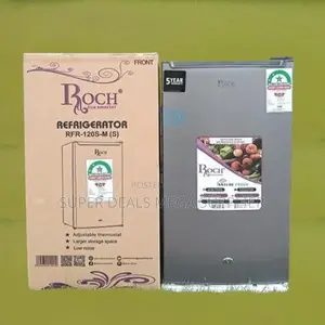 Roch Energy Saving Single Door Fridge | Silver, Led Interior Light