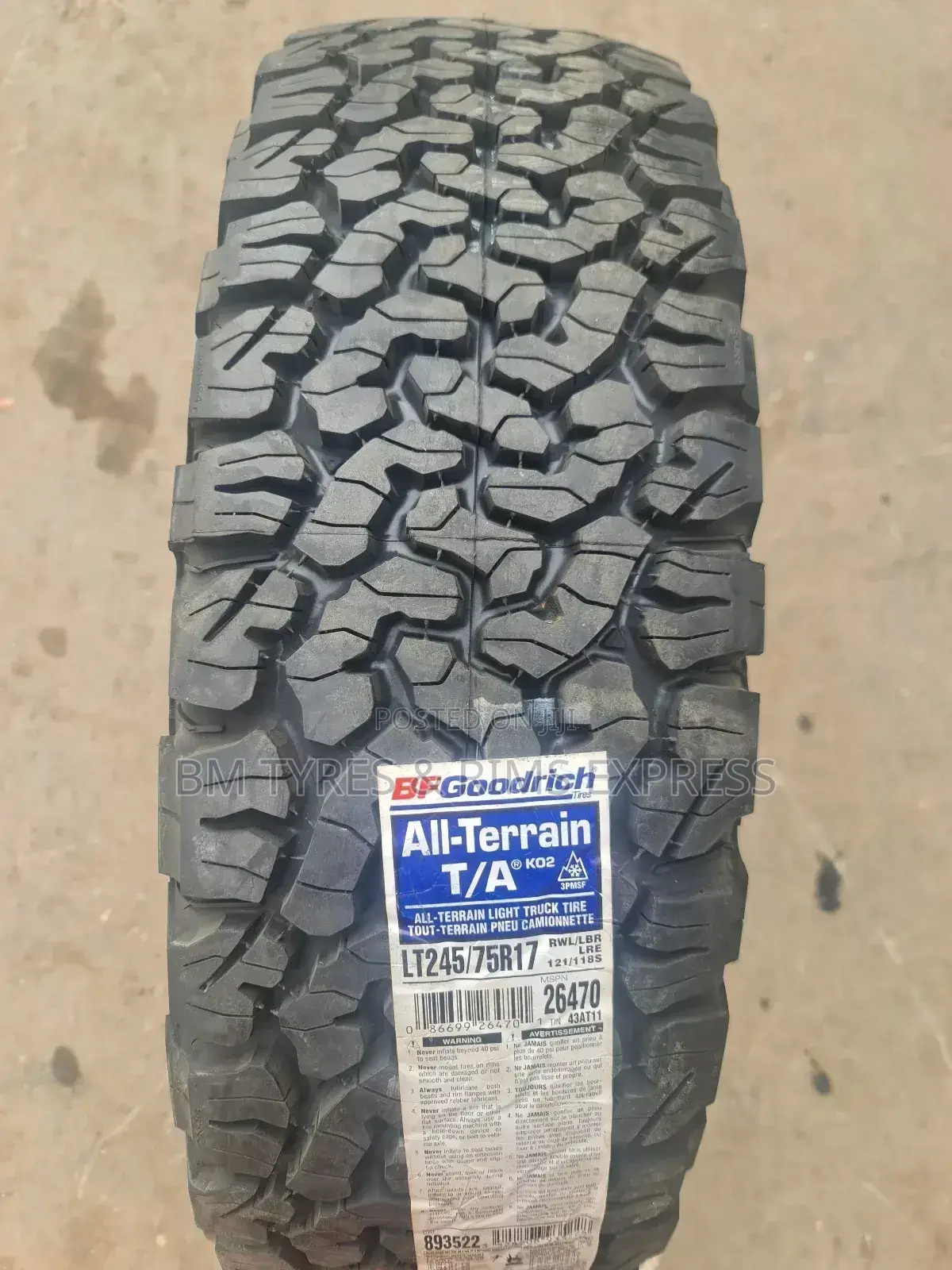 245 /75 R17 Bf Goodrich