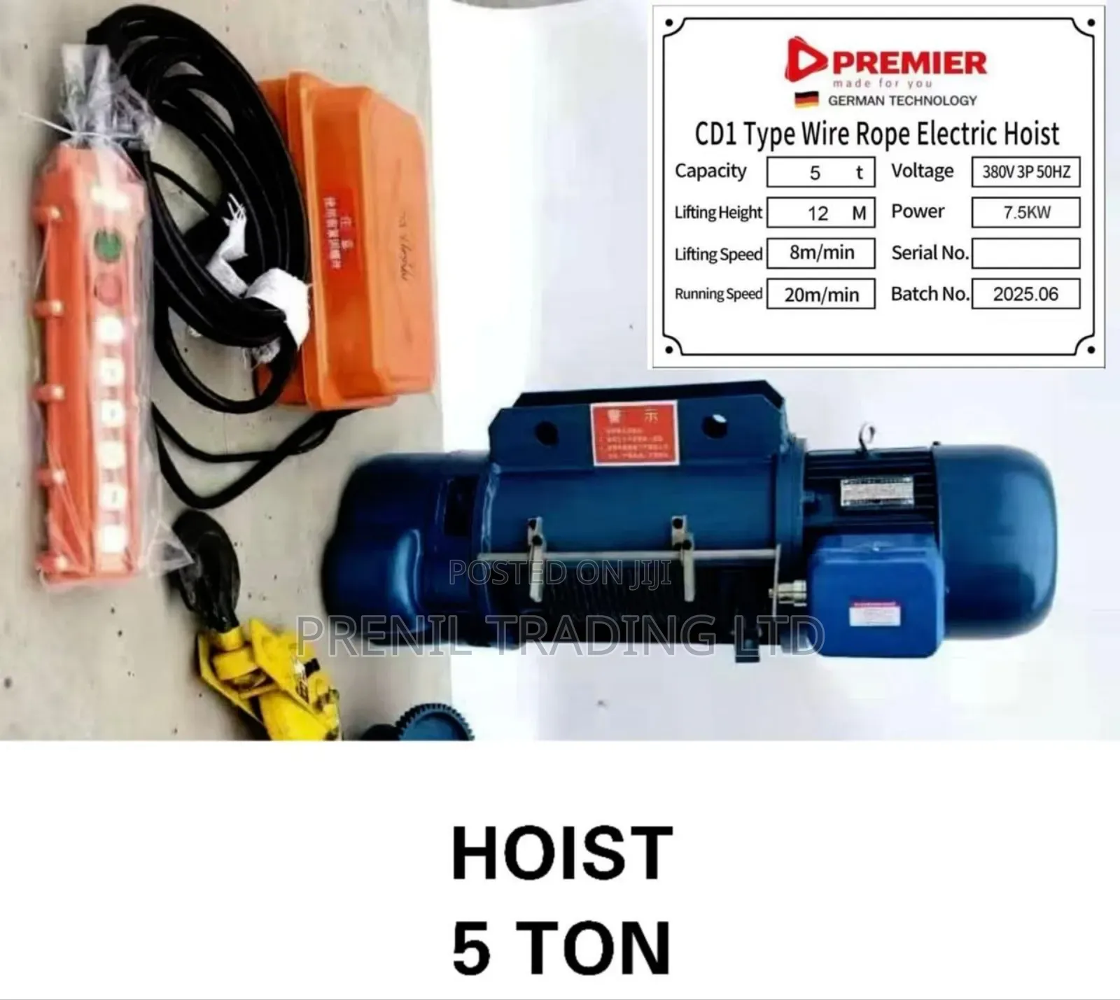 Electric Hoist 5 Ton