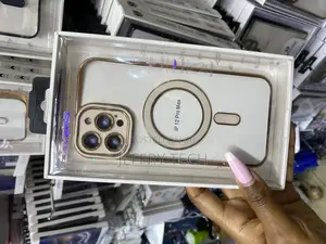 Uioeua Compatible With iPhone 12 Pro Max Magnetic Plated Clear Case