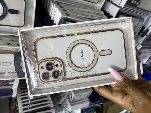 Uioeua Compatible With iPhone 12 Pro Max Magnetic Plated Clear Case - thumbnail 3