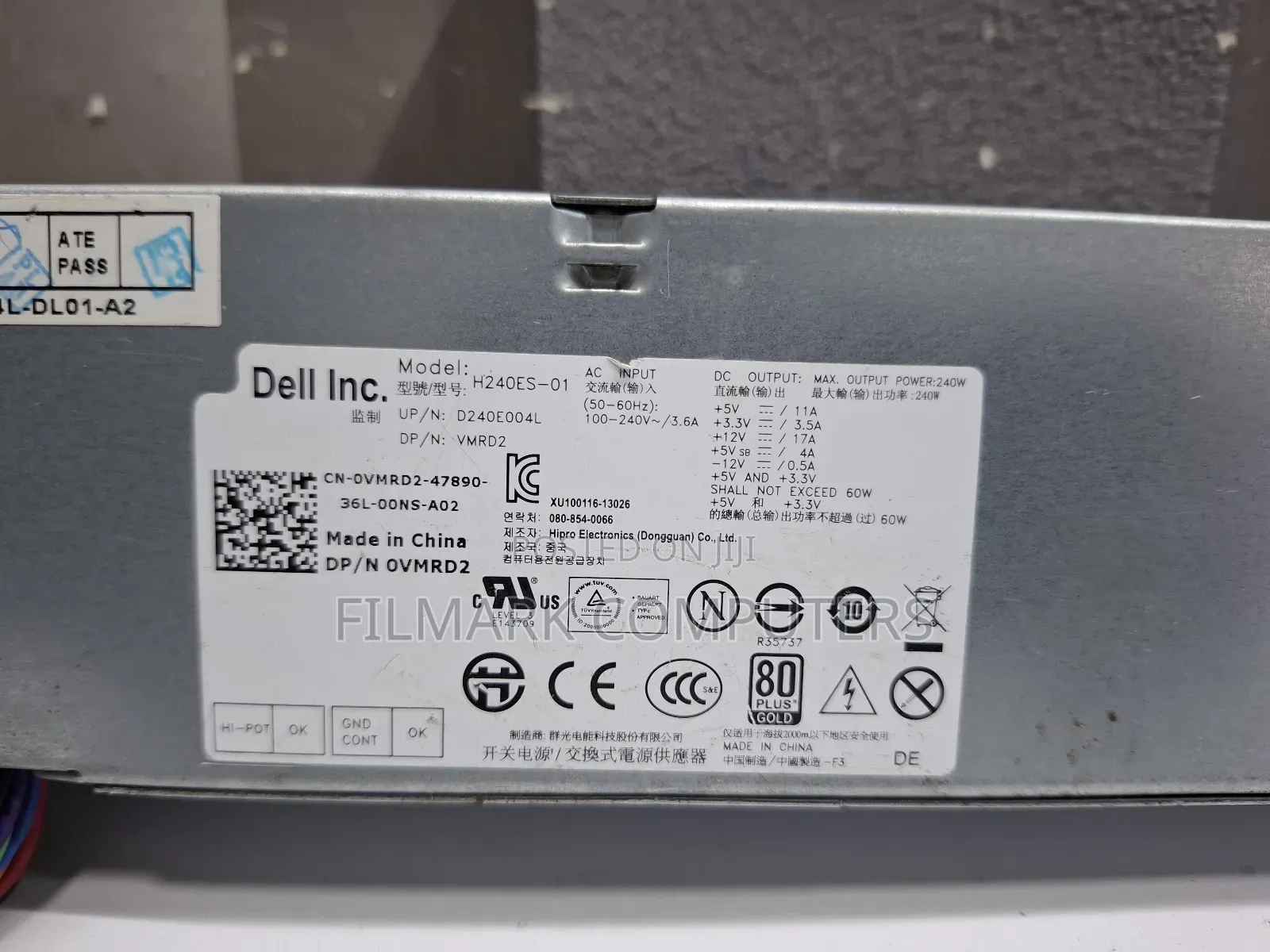 240w Power Supply For Optiplex 390 790 990 3010 7010 9010 Sff Models
