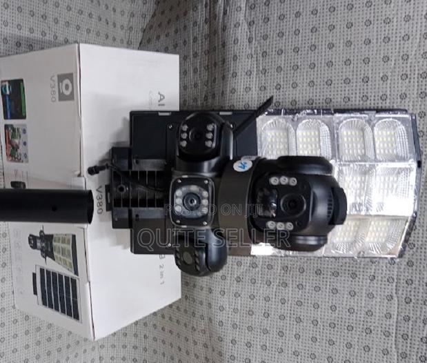 Intelligence 4g (Simcard) V380 Triple Lens Three Screens Camera Solar
