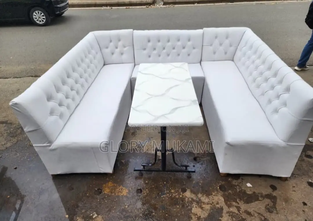 White Set Restaurant And Bar Couches