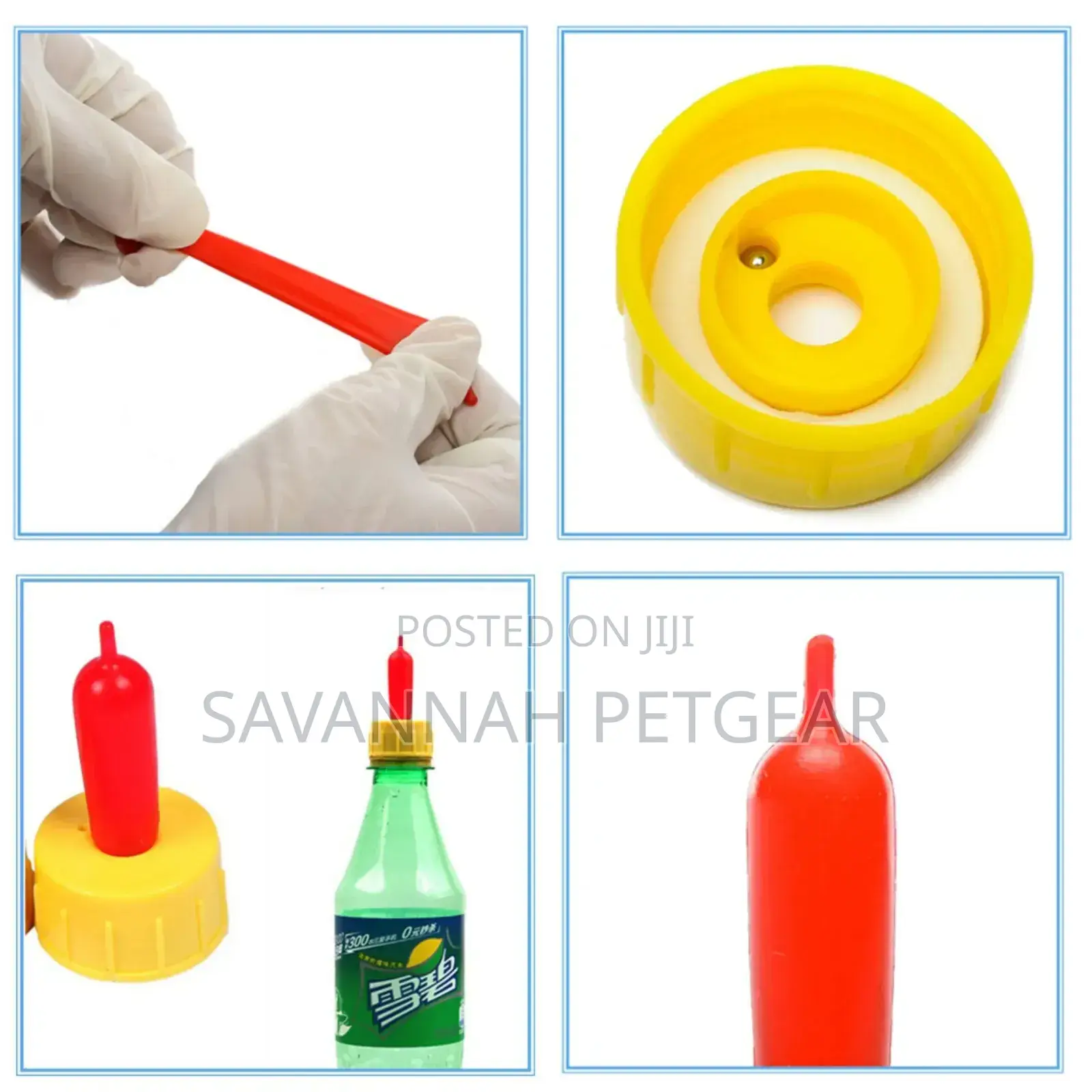 Rubber Nipple For Lamb, Kid Milk Teats For Goat &Sheep Milk - 4 Pieces
