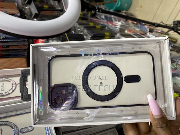 Monzer Compatible With iPhone 11 Magnetic Clear Case,Luxury Plating - main view