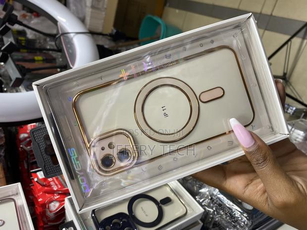 Bliss Compatible With iPhone 11 Magnetic Clear Case,Luxury Plating - thumbnail 2