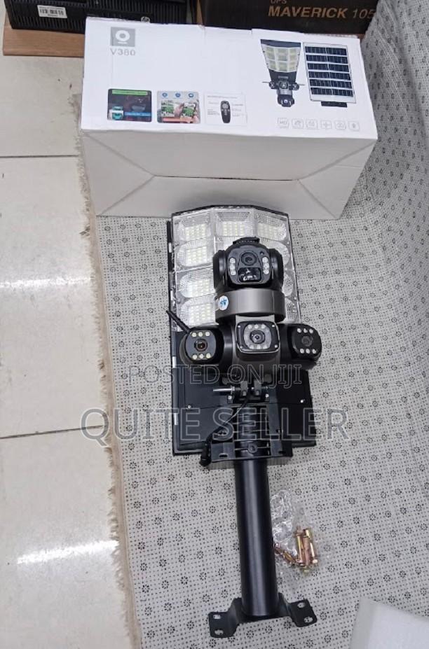 3 Lens CCTV Camera + Solar Street Light Aisolar Camera + Lighting