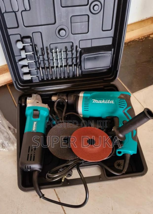 Makita Electric Drill and Angle Grinder Combo Set. Makita Combo. - main view