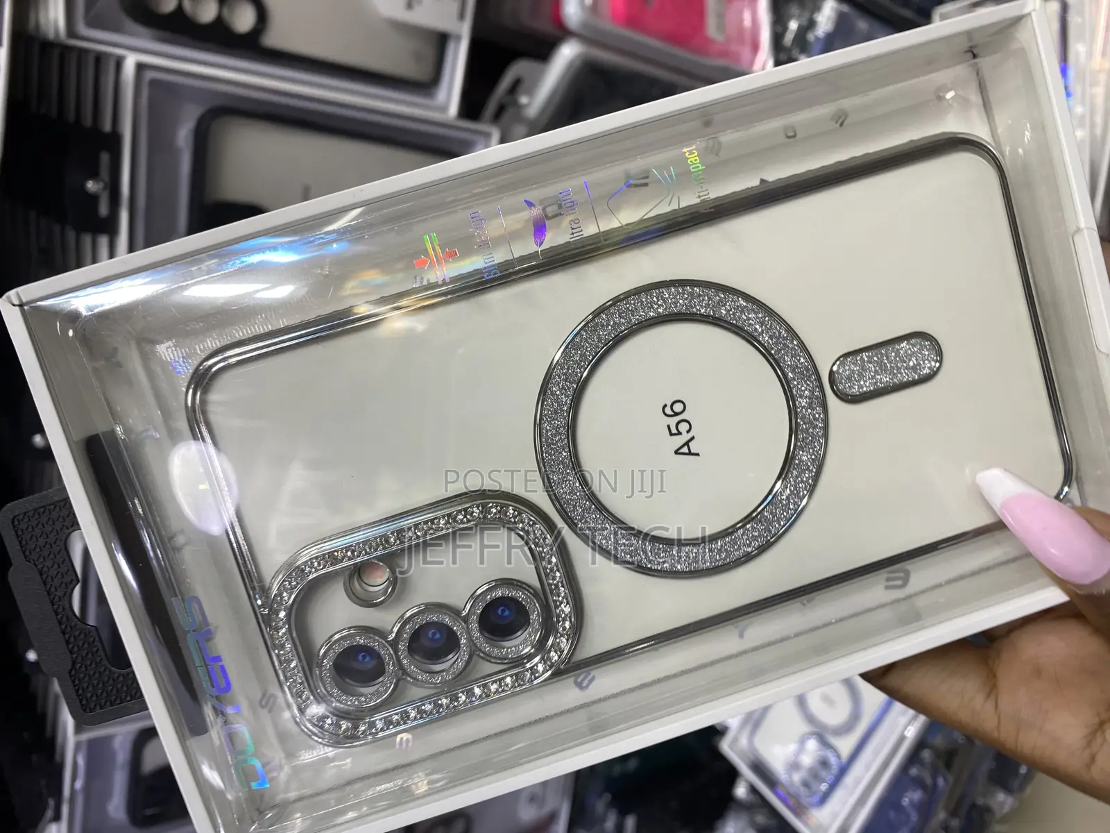 Mabear Samsung Galaxy A56 Case Magnetic Glitter Plated Case