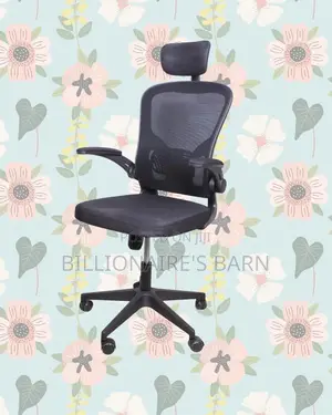 Modern Grey Ergonomic Office Chair | Swivel Base