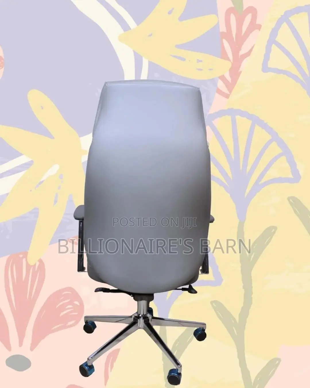 Heavy-duty Grey Executive Leather Office Chair — All-day Comfort