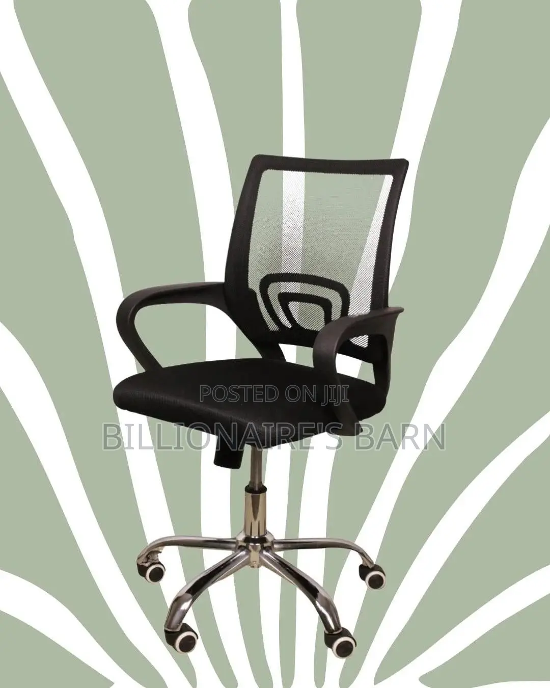 Sleek Secretarial Mesh Office Chair — Back Support For Long Hours