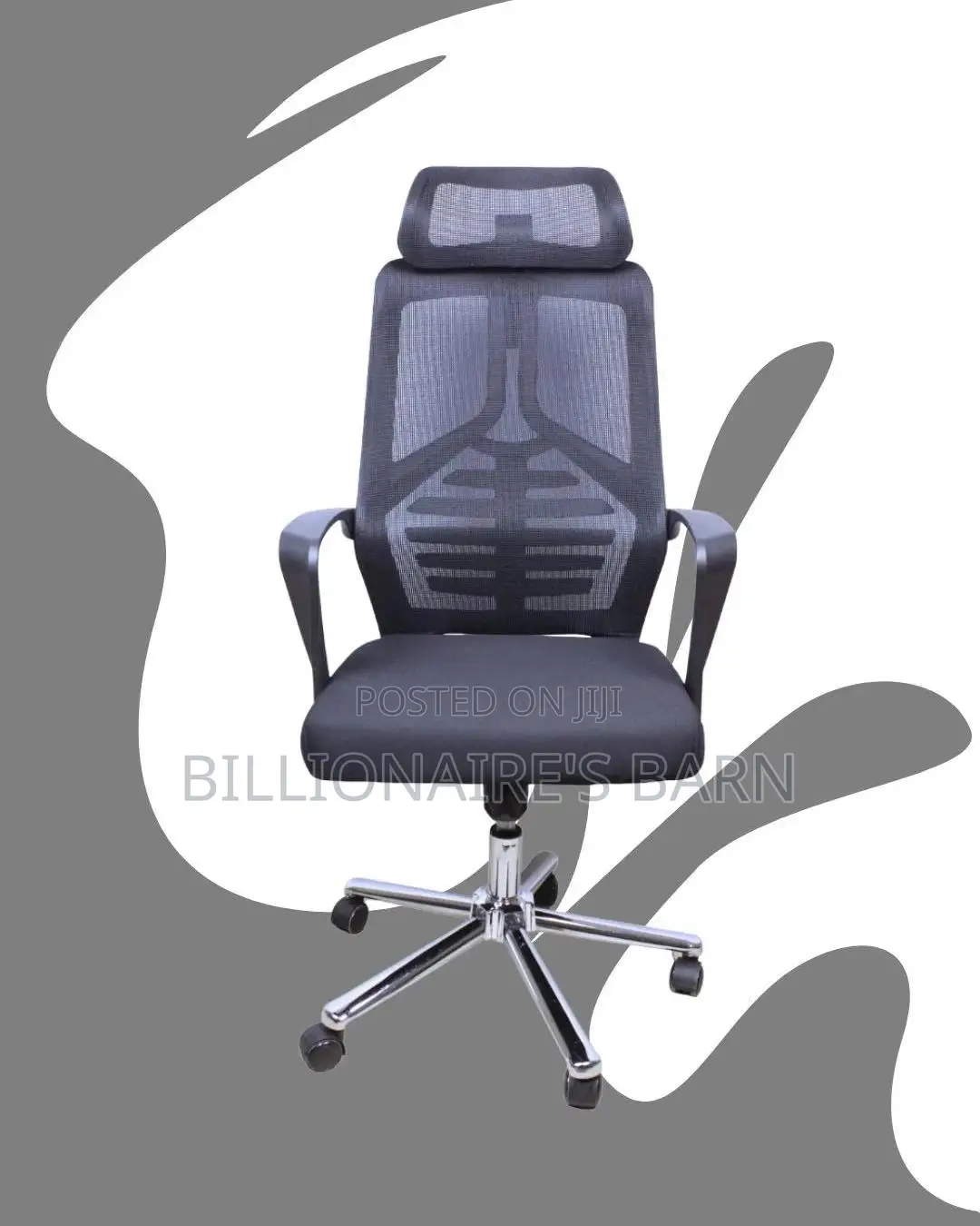 Breathable High Back Mesh Office Chair — Smooth-rolling Mobility