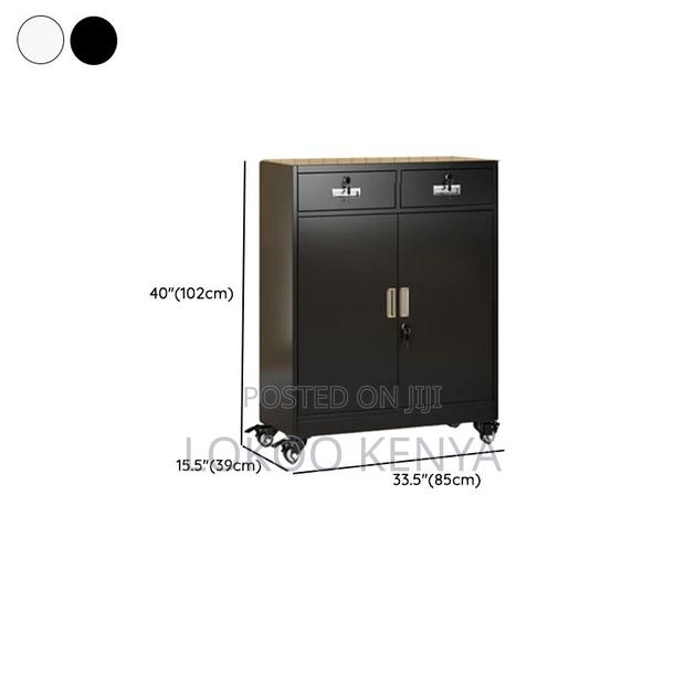 Office Cabinet:Secure White Office Locker – 2 Doors - thumbnail 3