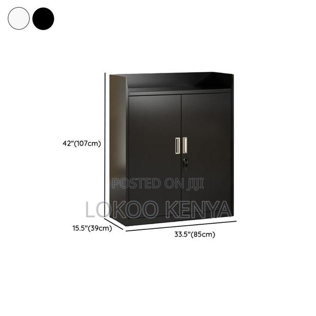Office Cabinet:Secure White Office Locker – 2 Doors - thumbnail 4