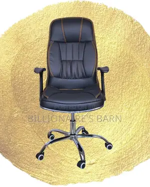 Executive Leather Office Chair | Heavy-duty Swivel Base