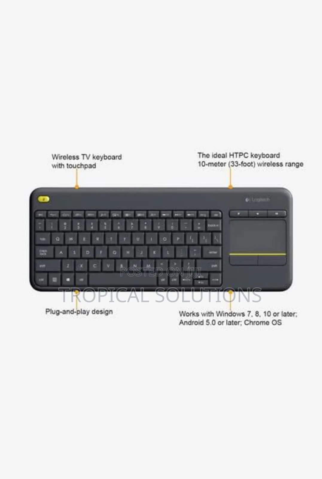 Logitech Plus Wireless Keyboard With Touchpad