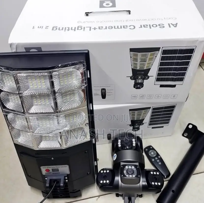 Intelligent 3lens Triple Lens 4g Simcard Solar PTZ Camera Floodlight